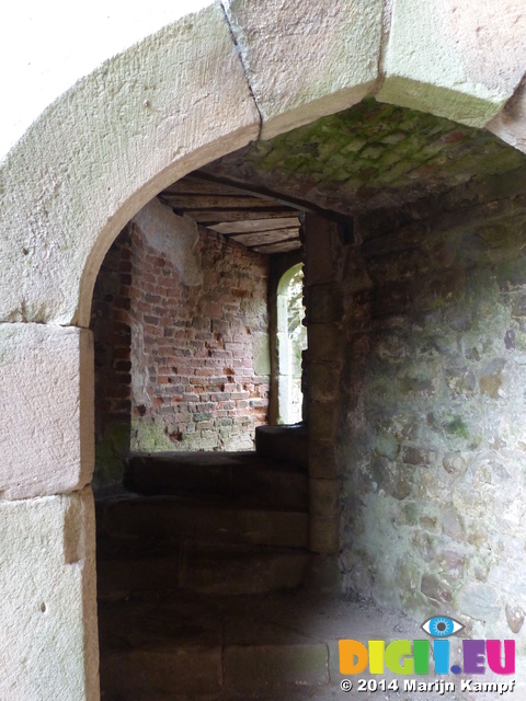 FZ009048 Staircase in Raglan Castle